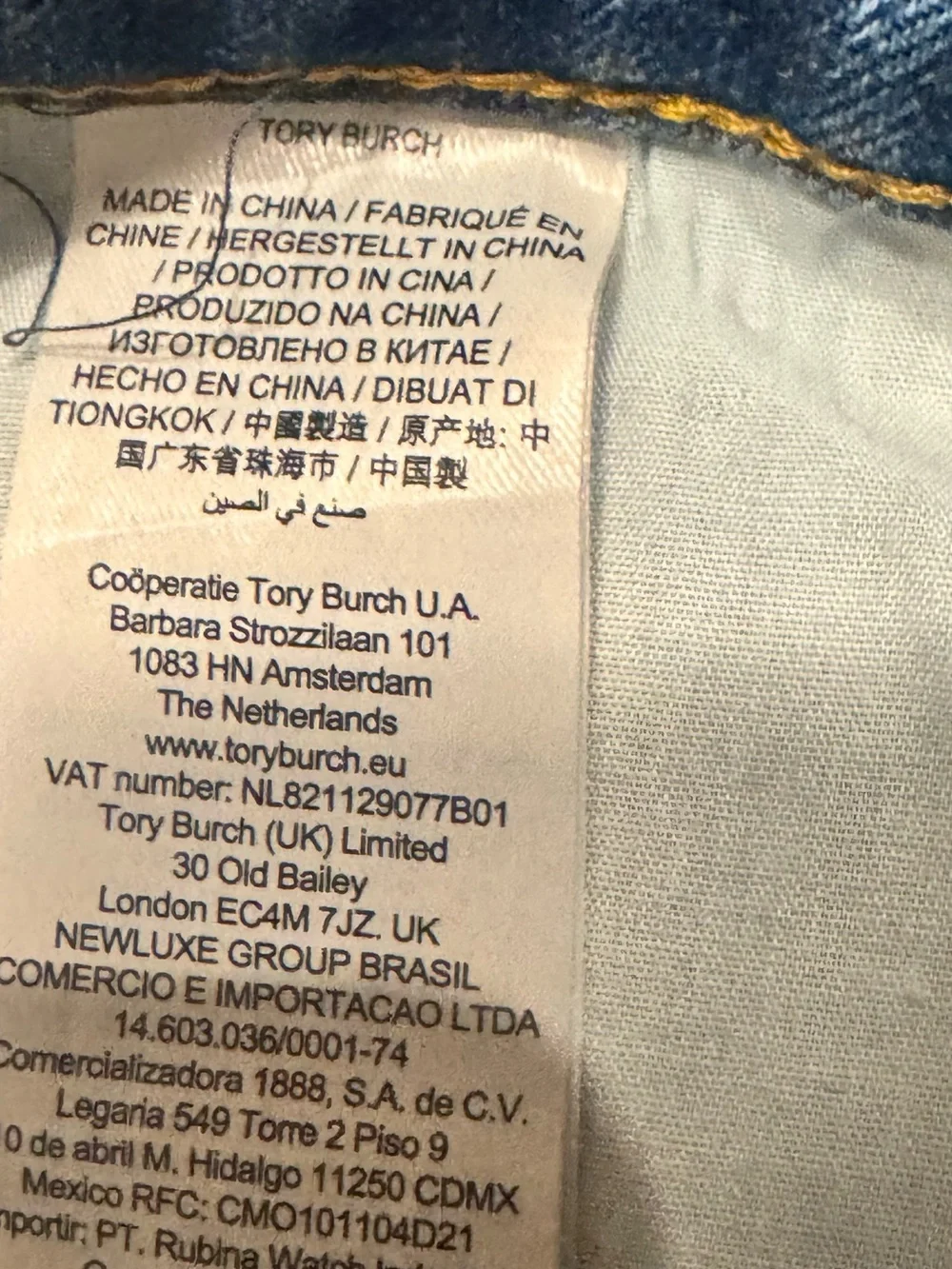 Tory Burch Cropped Wide Leg Jeans Size 28 High Rise Medium Wash Denim
